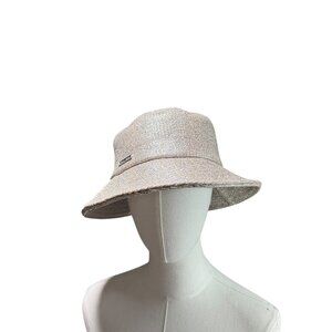 Vince Camuto Metallic Woven Bucket Hat One Size New Lightweight Summer Sun Hat